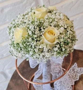 ابعاد دسته گل عروس